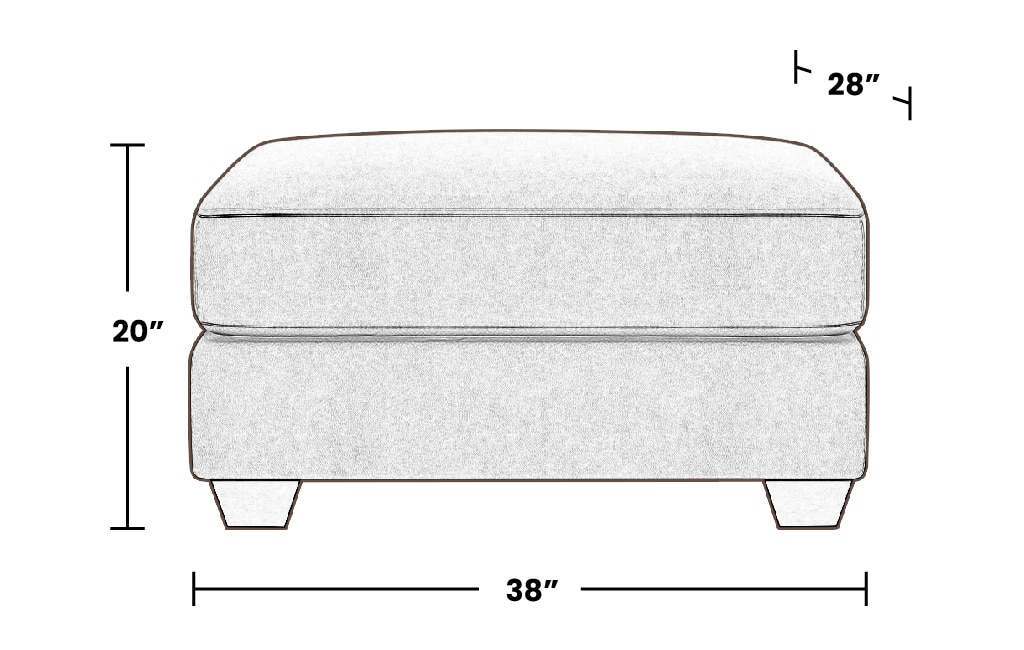 Manchester Small Ottoman – Kingfisher Furniture